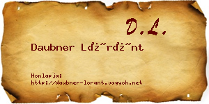 Daubner Lóránt névjegykártya
