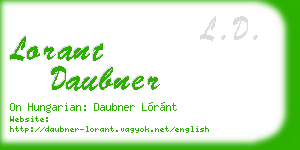 lorant daubner business card