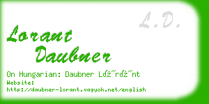 lorant daubner business card